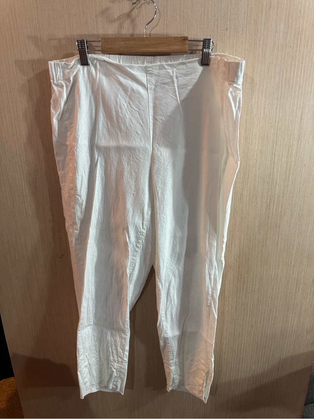 J. Jill Linen Stretch White Pull-On Chinos Size 1X